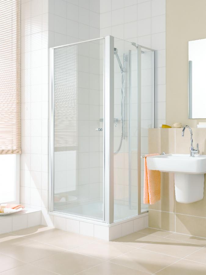 Kermi Ibiza 2000 Schwingtür STW 900 x 1850 mm ESG klar Profil silber mattglanz I2STW090181AK - Bild 5