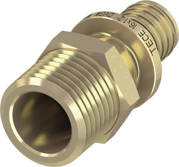 TECEflex Übergangsnippel 20 mm x 1/2'' AG Messing 765503 - Bild 1