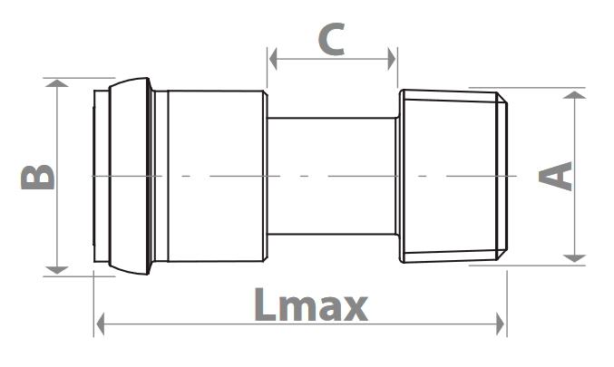 Ausgleichstülle 1/2'' DN15 verchromt, für Heizkörperverschraubung und Thermostatventile - Bild 2