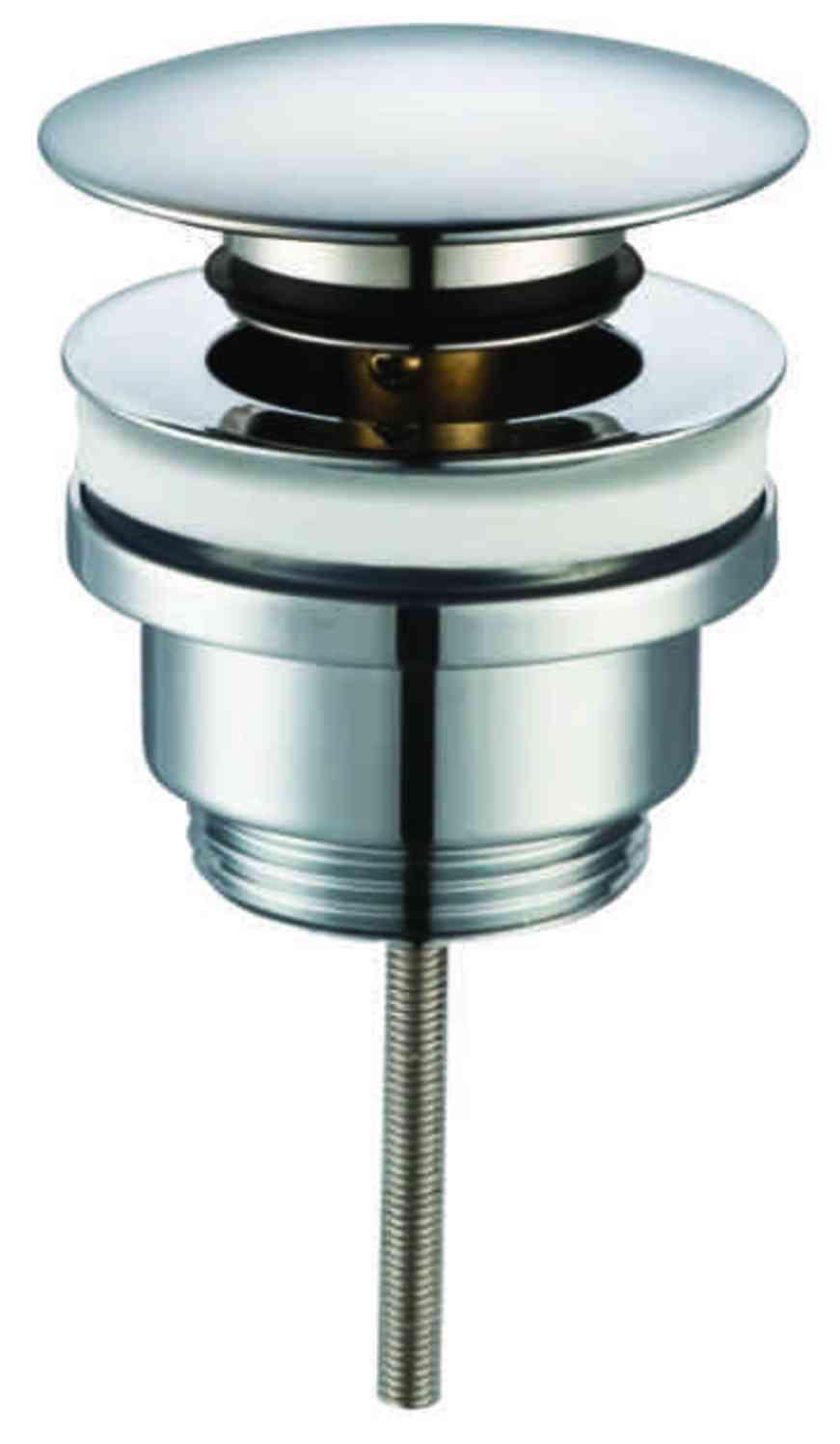 Ablaufgarnitur Push-Open 1 1/4'' kurze Ausführung, verchromt, nur für Waschtische mit Überlauf - Bild 1