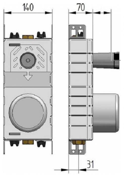 Wittigsthal Wasserzählermodul UP-fix Clever easy 20/1-A UNO für 1 Wasserzähler Allmess MES 3-K/W - Bild 2
