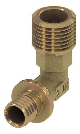 TECEflex Winkelübergangsnippel Dim. 16 x R 1/2'' AG, Siliziumbronze 707801 - Bild 1