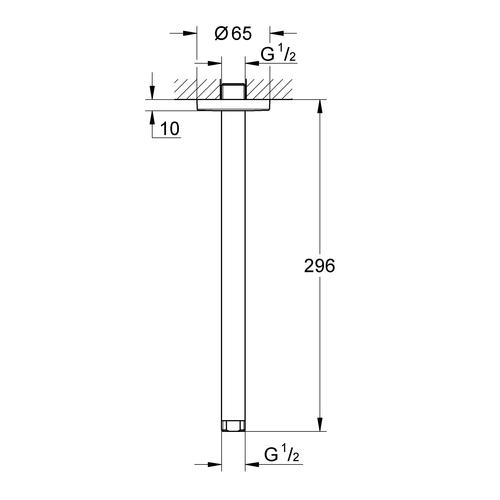 Grohe Rainshower Deckenauslass 292mm chrom 28497000 - Bild 3