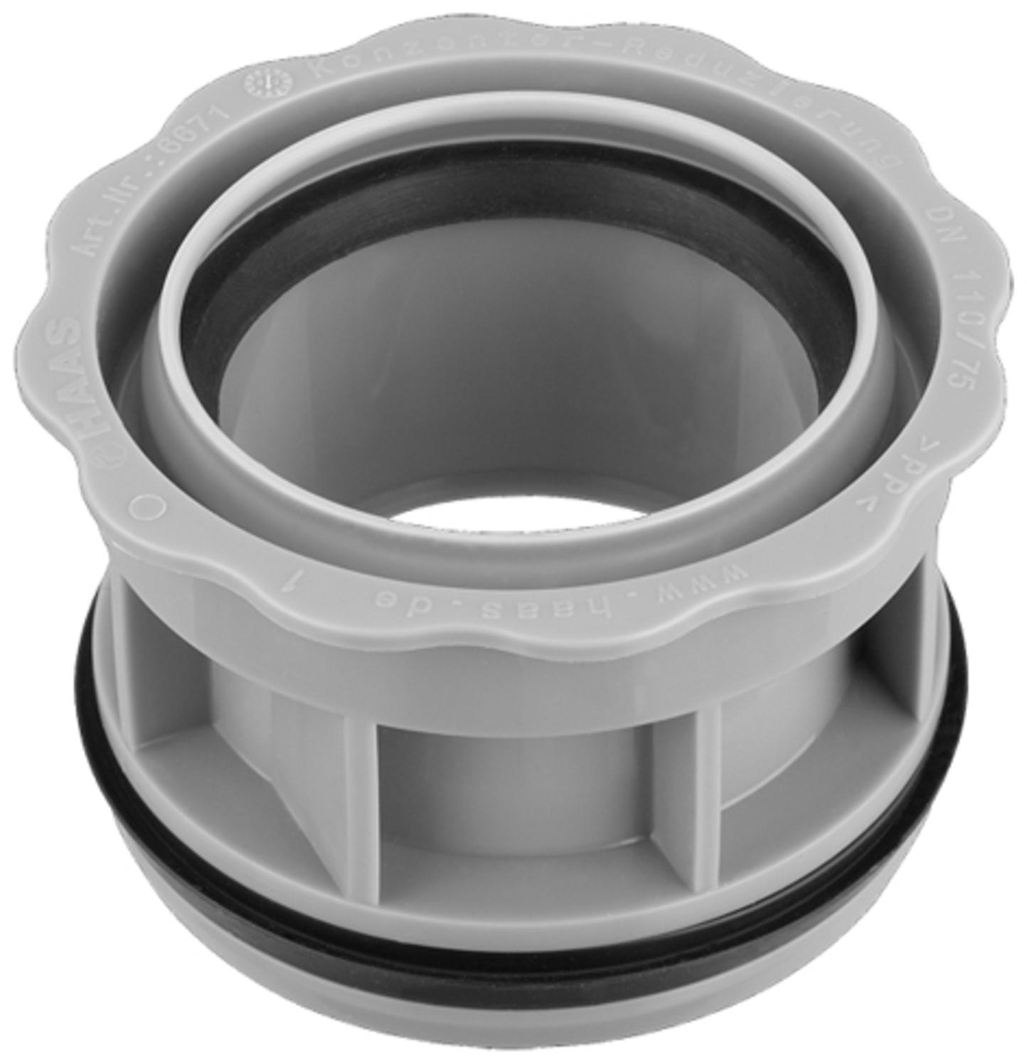 Abwasserinnenreduzierstück DN 110 x 75 für HT- und KG-Rohre - Bild 1