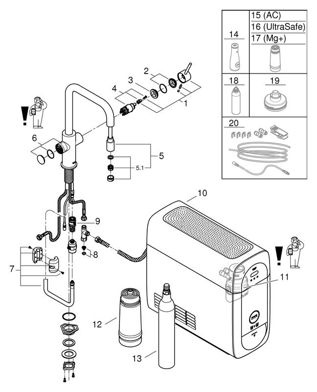 GROHE Blue Home Starter-Kit Spültischbatt. Bluetooth/WIFI ausziehbarer U-Auslauf chrom 31543000 - Bild 4