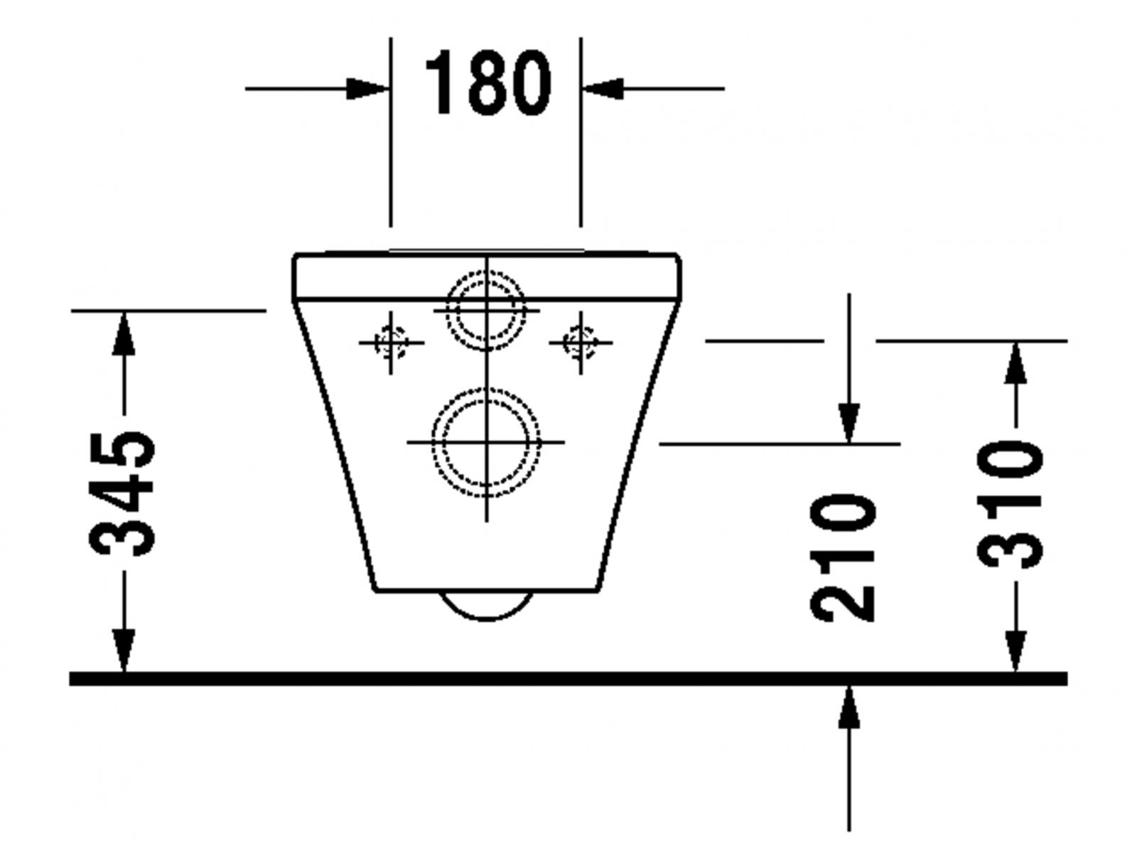 Duravit DuraStyle Wand-WC Rimless Set spülrandlos weiß, mit WC-Sitz und Absenkautomatik - Bild 4