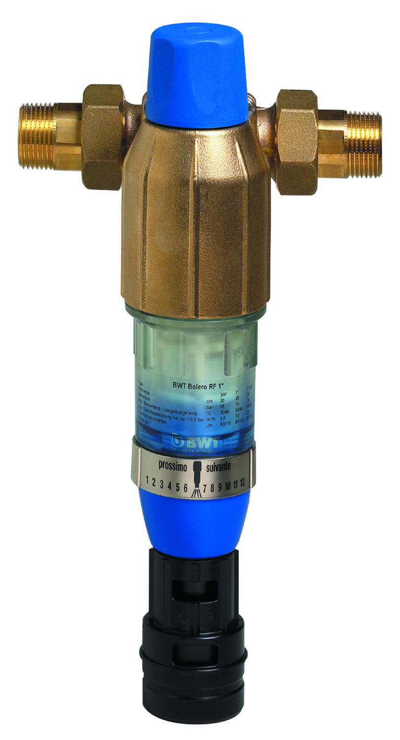 BWT Rückspülfilter Bolero RF 3/4'' mit Messingkopfteil und Anschlussverschraubungen 10364 - Bild 1