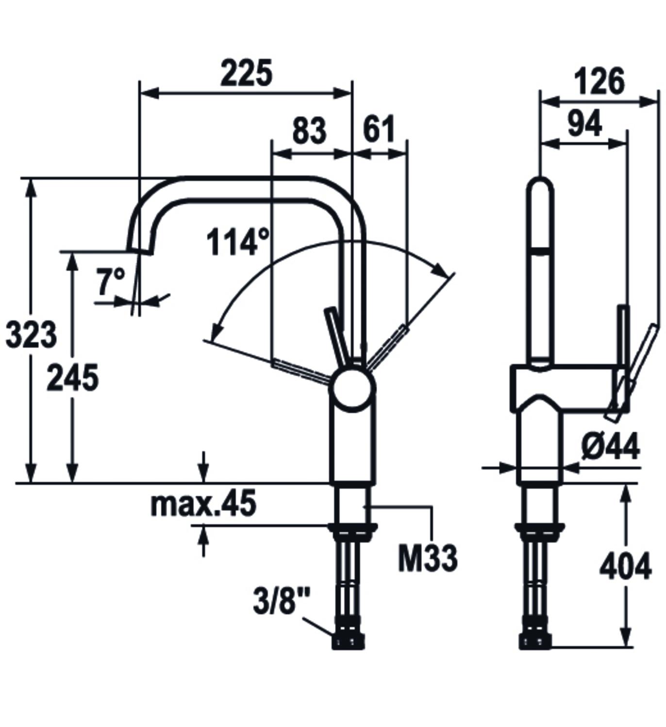 KWC LIVELLO Spültischbatterie mit schwenkbarem Auslauf, Edelstahl 10.231.013.700FL - Bild 2