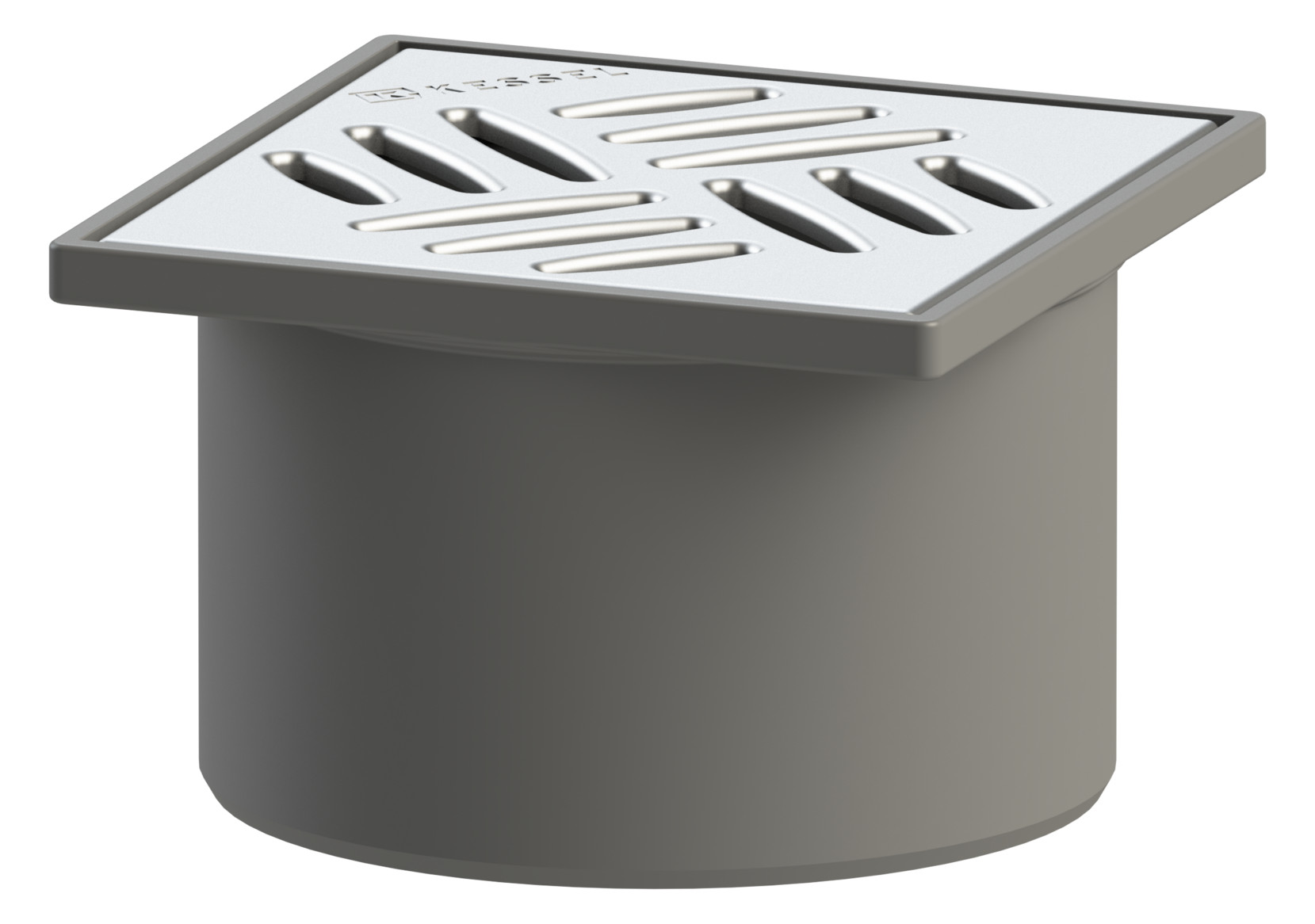 KESSEL Aufsatzstück 48165 Schlitzrost V2A Rost 120x120 mm aus Edelstahl Klasse K3 - Bild 1