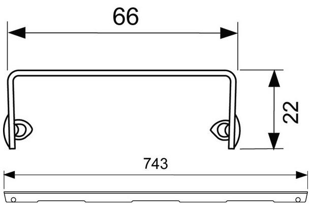 TECEdrainline Designrost basic 800 mm Edelstahl poliert, gerade 600810 - Bild 2
