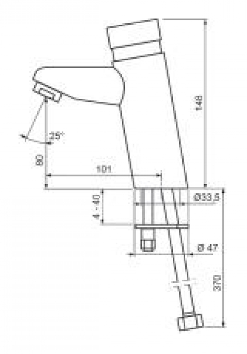 VIGOUR Waschtisch Selbstschluss-Standventil derby plus chrom, mit Laufzeiteinstellung  - Bild 2