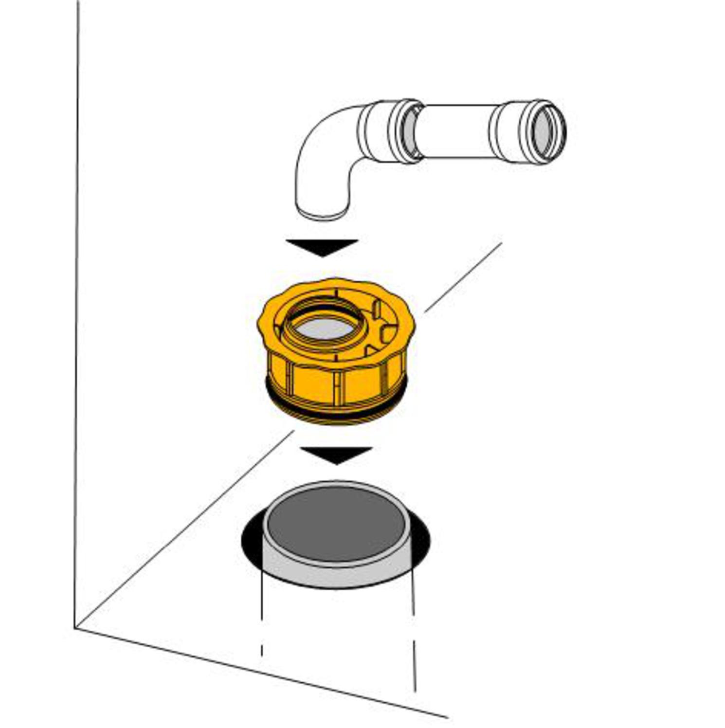 Abwasserinnenreduzierstück DN 75 x 50 für HT und KG-Rohre 7550IR - Bild 2