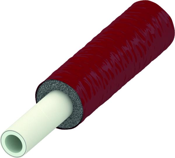TECEflex Verbundrohr PE-Xc/Al/PE-RT Dim. 20 (21x3,4 mm) vorgedämmt RS 6 mm rot 731120 (je Meter) - Bild 1