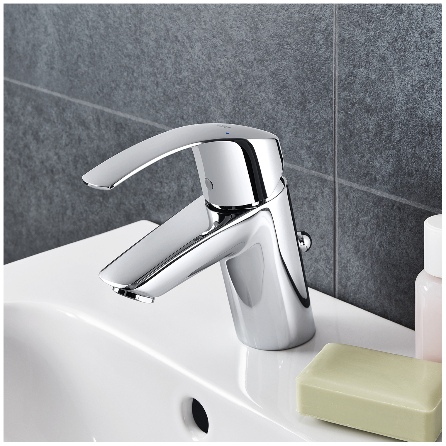 GROHE Eurosmart Waschtischbatterie chrom mit Zustangen-Ablaufgarnitur 33265002 - Bild 4