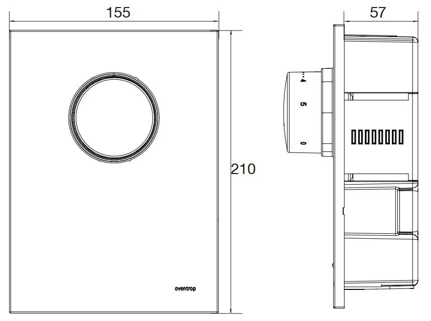 Oventrop Unibox T Raumtemperaturregelung, mit Abdeckung weiß, 1022722 - Bild 2
