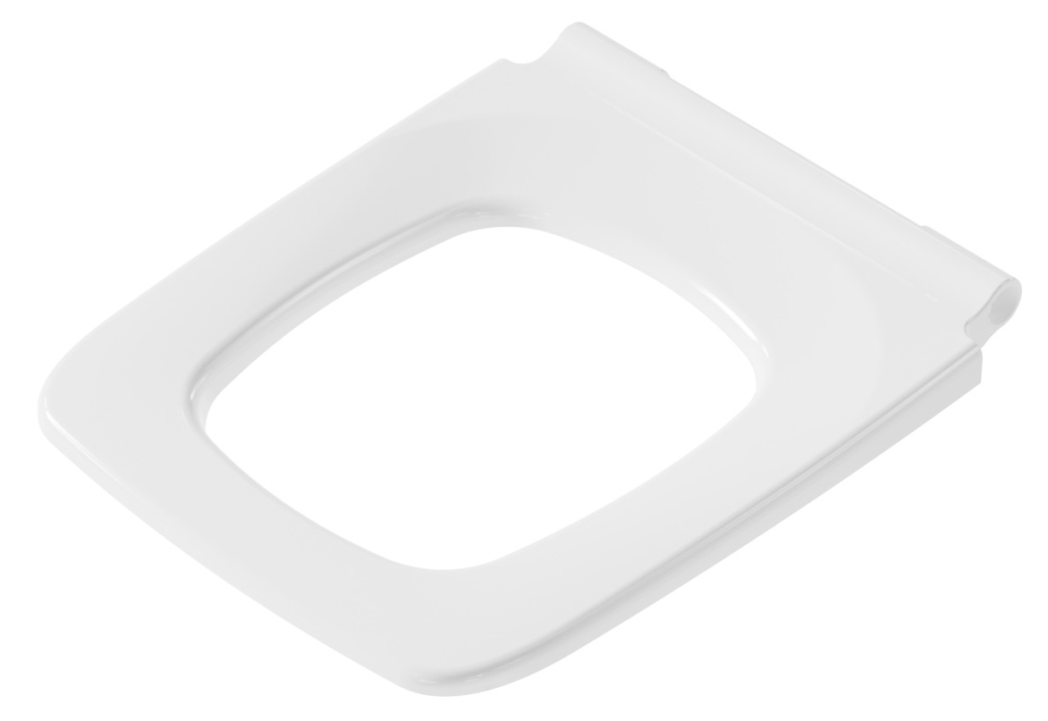 VIGOUR WC-Sitz derby plus ohne Deckel semi weiss, mit Scharnierwelle und Winkelpuffer, abnehmbar - Bild 1