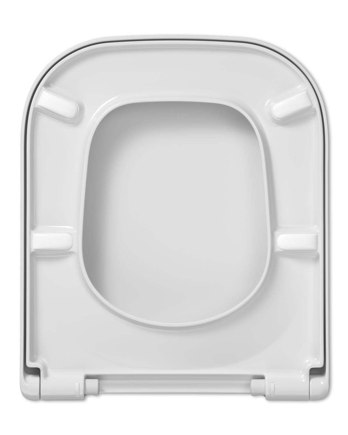 VIGOUR WC-Sitz derby DESI weiss, mit Edelstahlscharnieren, abnehmbar  - Bild 2