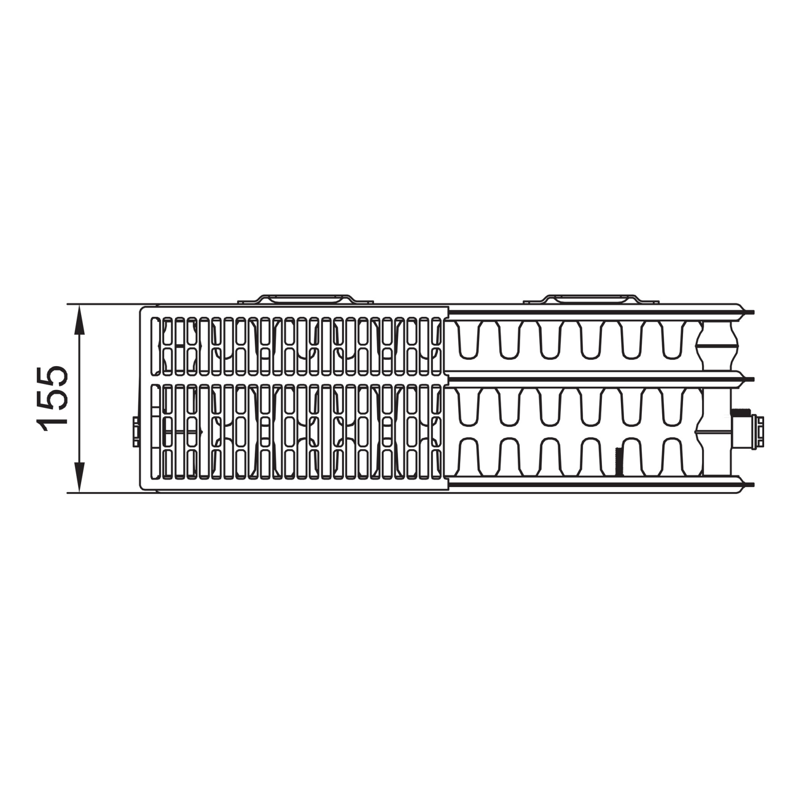 Kermi Flachheizkörper therm-x2 Profil-K Typ 33 600x600mm Kompaktheizkörper inkl. Bohrkonsolenset