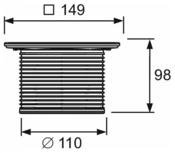TECEdrainpoint S Rostrahmen Edelstahl 150x150 mm inklusive Standardrost verschraubbar 3660010 - Bild 2