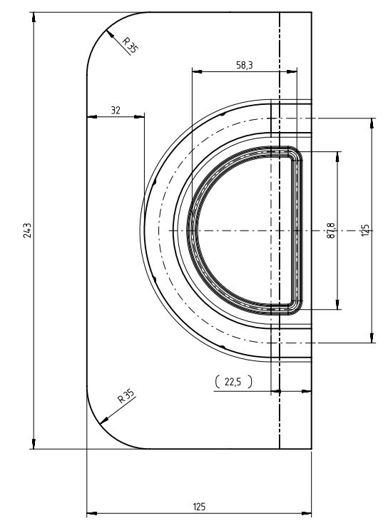 Empur OPTIMAL II Alu-Umlenkblech, Verlegeabstand RA 12,5 cm 030421 für Systemplatte - Bild 2