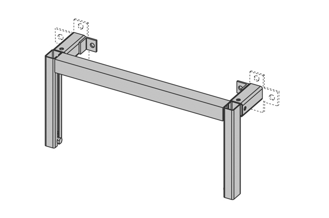 TECEprofil Modulbefestigung höhenverstellbar 9.380.002
