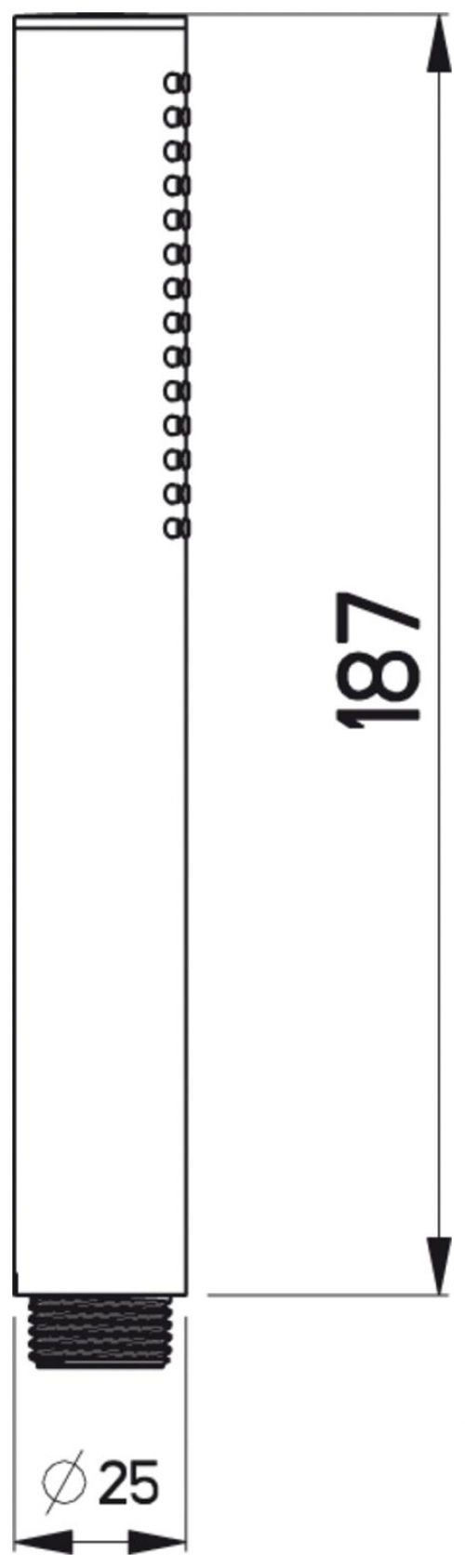 Nikles Wannenset Stick mit Wandhalter Handbrause und Schlauch 125cm verchromt A70.004.331.05N - Bild 3