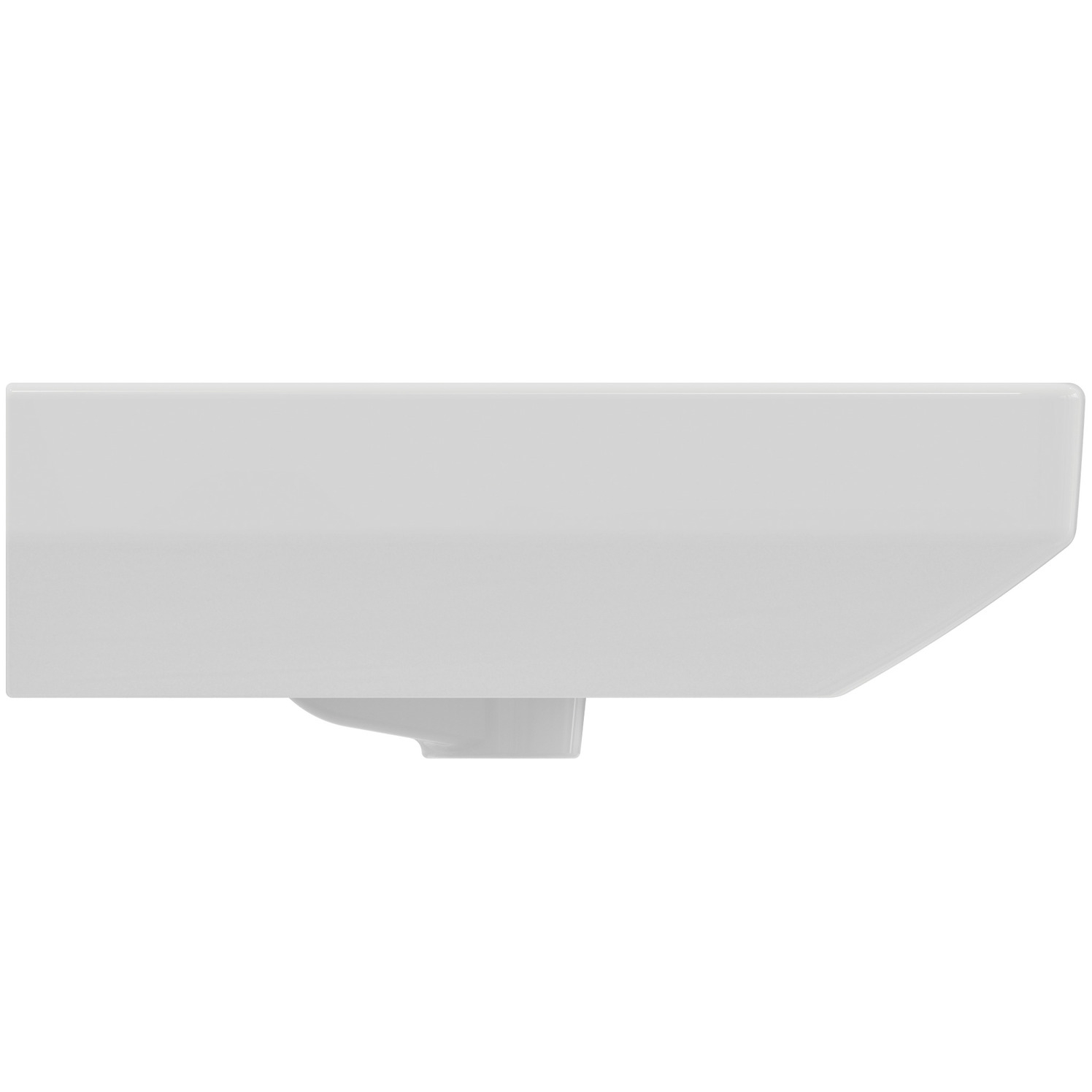 VIGOUR Waschtisch derby V3 edge 65x48cm PflegetectPlus weiss mit Hahnloch und Überlauf