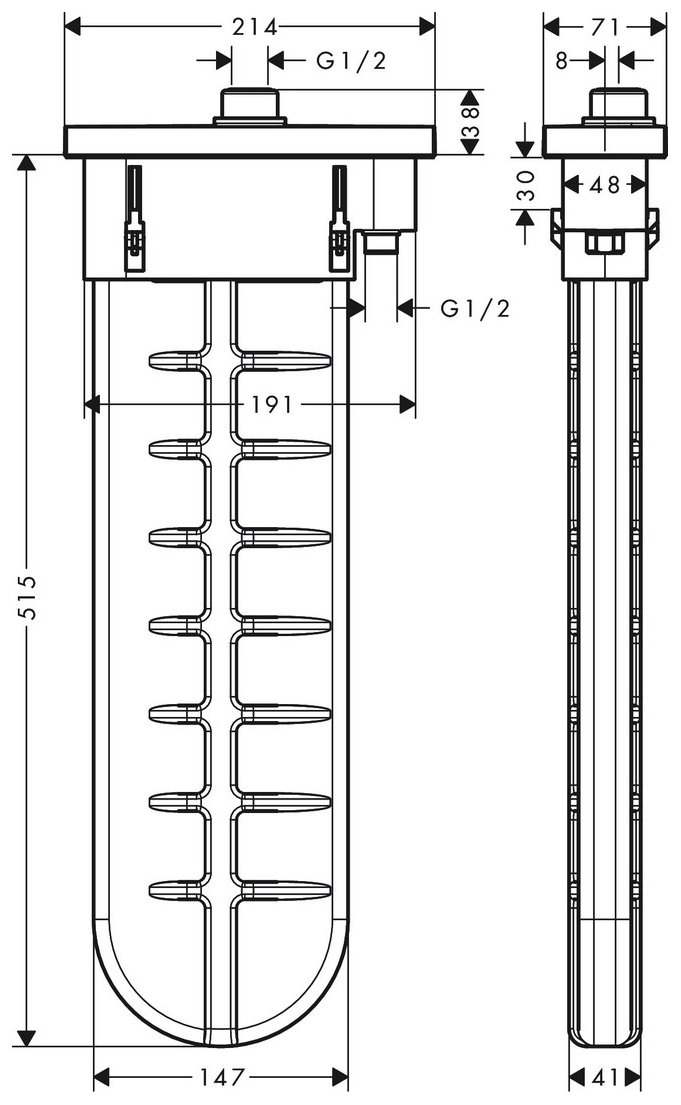 Hansgrohe Wannenrandset sBox square chrom 28010000 - Bild 2