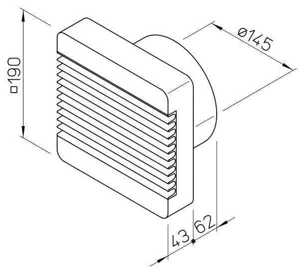 Helios Unterputz-Ventilator HVR 150/2 E mit elektrischer Verschlussklappe Nr. 285 - Bild 2