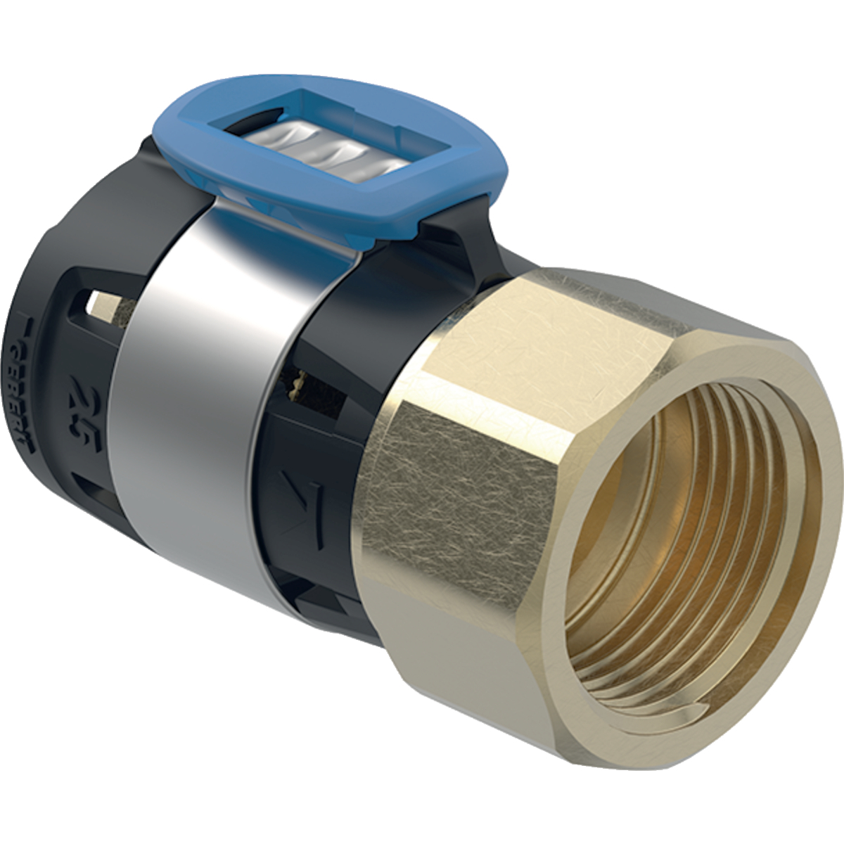 Geberit FlowFit Übergang mit Innengewinde d=25mm (Rp 1) Siliziumbronze 620.412.00.1 - Bild 1