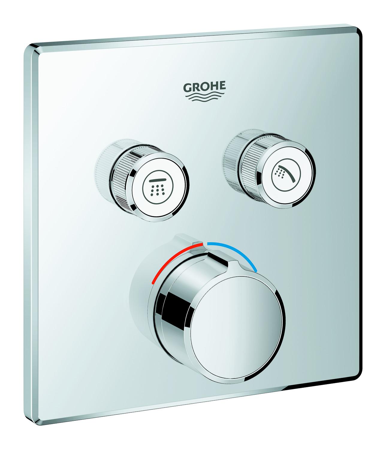 Grohe Unterputzmischer SmartControl 29148 eckig FMS 2 Absperrventile verchromt 29148000 - Bild 1