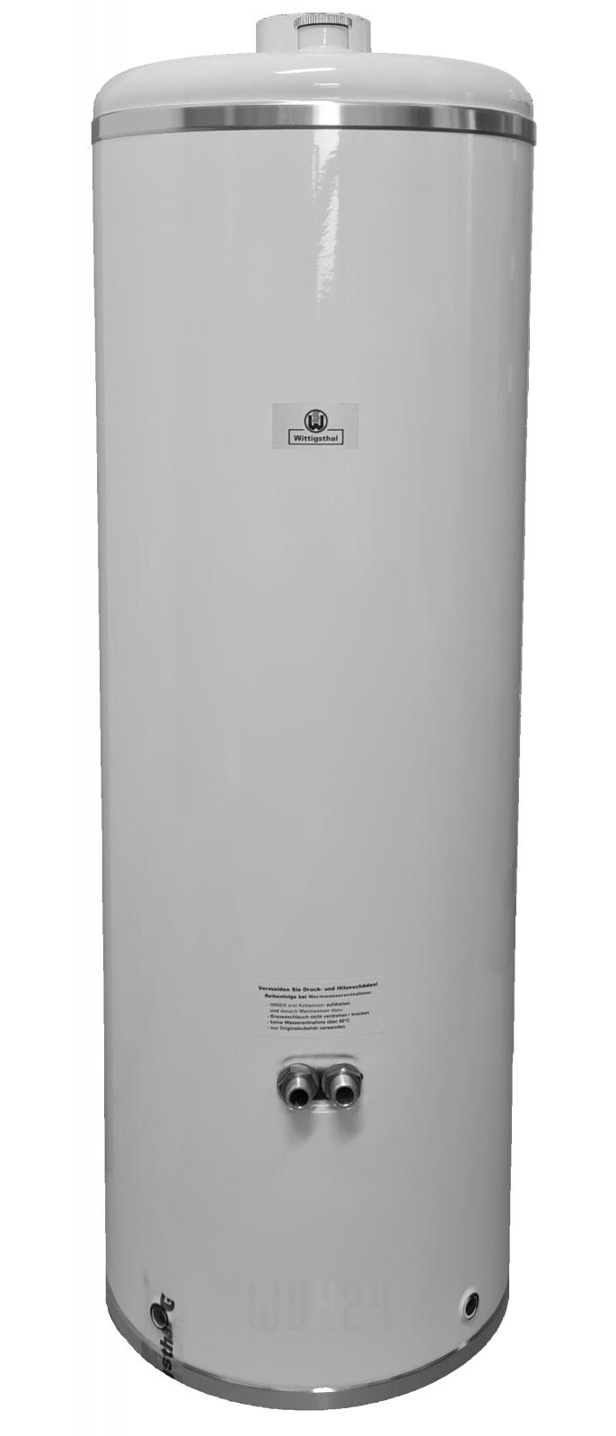 Wittigsthal Kohlebadeofenzylinder 100 Liter weiss ohne Mischbatterie, für Badeunterofen  - Bild 1