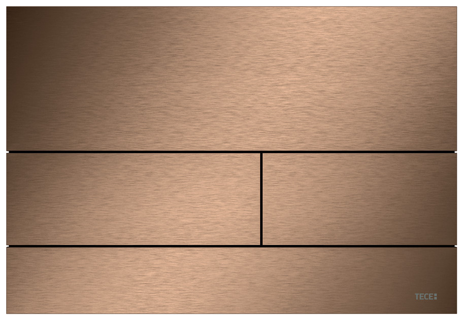TECEsquare II WC-Betätigungsplatte Metall, Rotgold gebürstet (mit Anti-Fingerprint) 9240848 - Bild 1