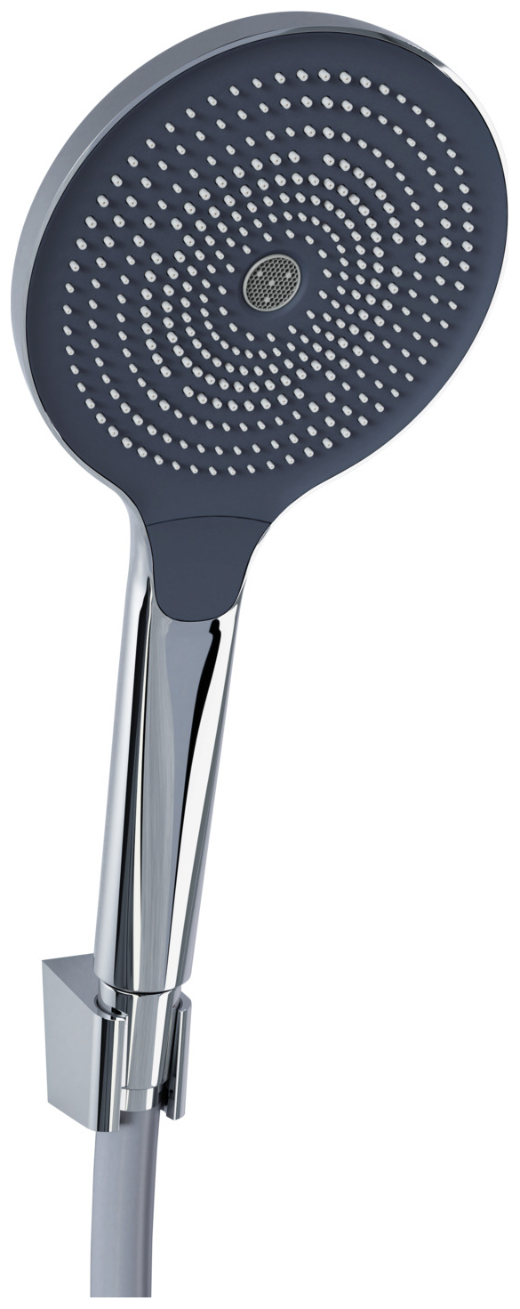 VIGOUR Wannenset V3 mit Wandhalter, Brauseschlauch und Handbrause 3-strahlig rund verchromt