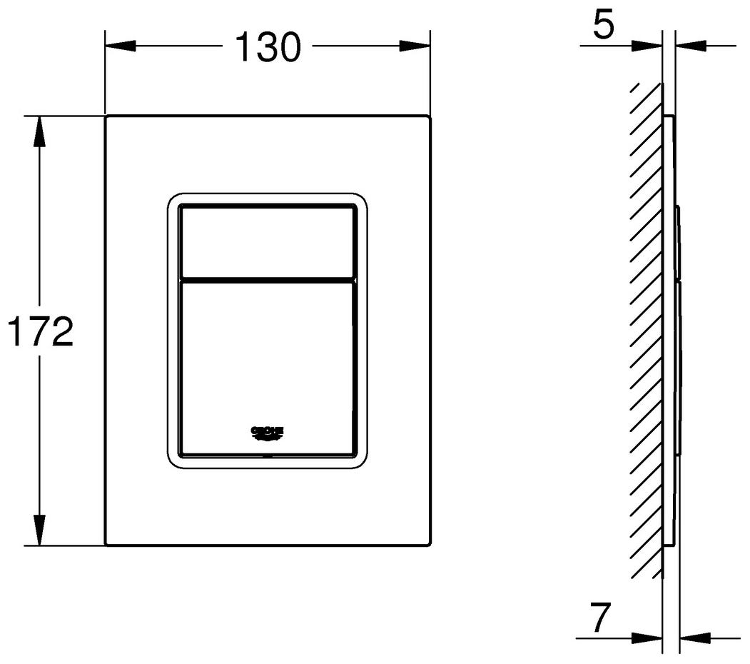 GROHE Skate Cosmopolitan S Betätigungsplatte supersteel, 2-Mengen/Start-Stopp 37535DC0 - Bild 2