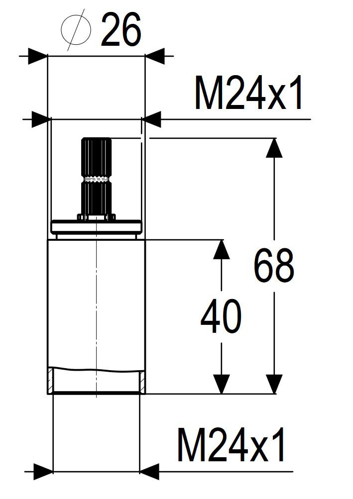 VIGOUR Verlängerung individual 1.0 für UP-Ventil 41mm lang, verchromt - Bild 2