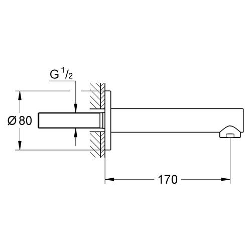 Grohe Wanneneinlauf Concetto Wandmontage chrom 13280001 - Bild 3