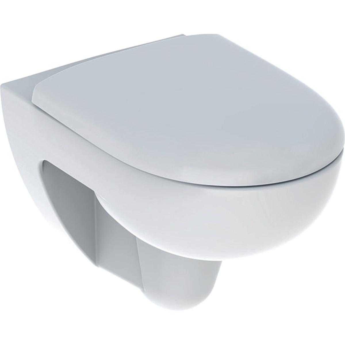 Geberit Renova Set Wand-WC mit WC-Sitz, Rimfree Tiefspüler, weiß 500.801.00.1 - Bild 1
