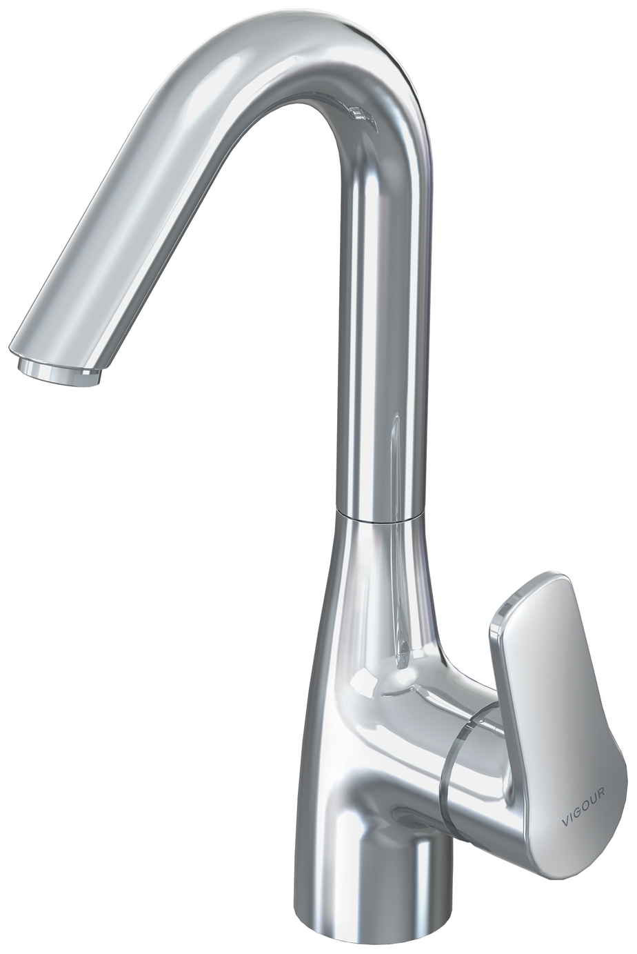 VIGOUR Einhand-Waschtischbatterie derby V3 V-Auslauf schwenkbar, ohne Ablaufgarnitur verchromt