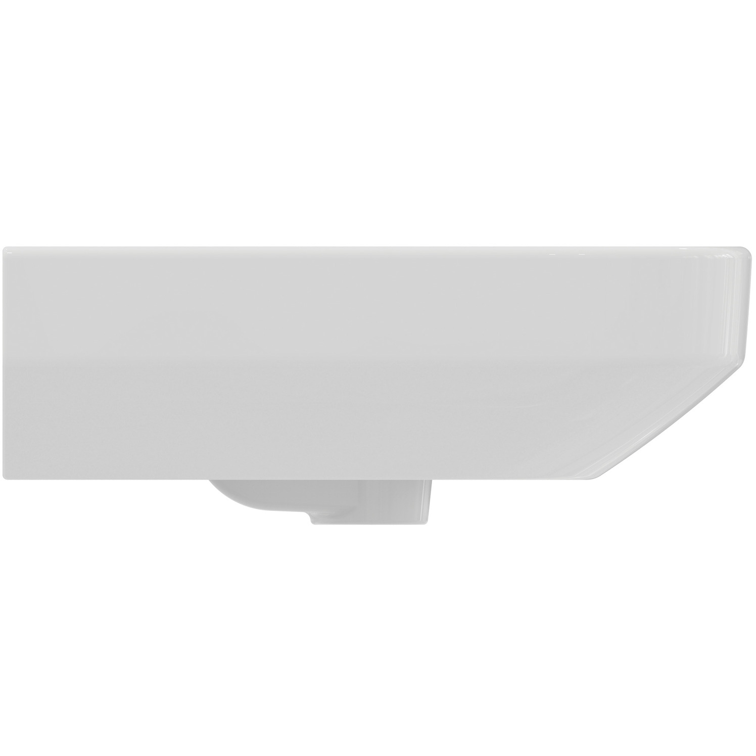 VIGOUR Waschtisch derby V3 55x45cm PflegetectPlus weiss mit Hahnloch und Überlauf