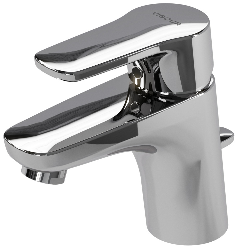 VIGOUR Einhand-Niederdruck-Waschtischbatterie derby V3 XS Piccolo m. Ablaufgarnitur verchromt