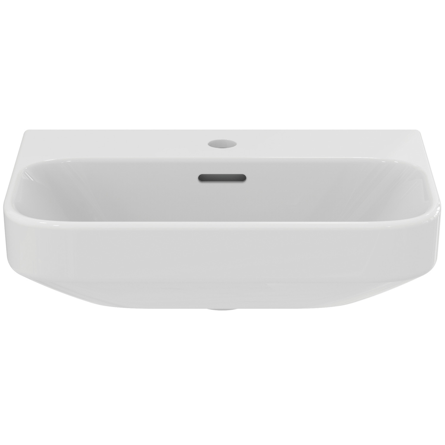 VIGOUR Handwaschbecken derby V3 50x35cm mit Hahnloch und Überlauf