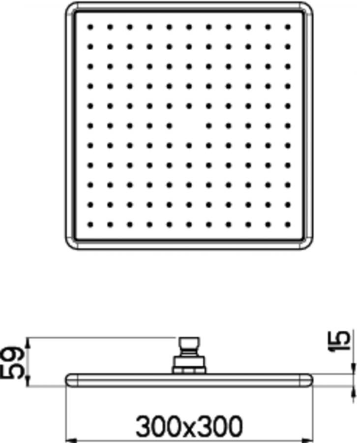 Nikles Kopfbrause Infinity 300 mm Quadro ABS verchromt NIKINFKBQ30 - Bild 3
