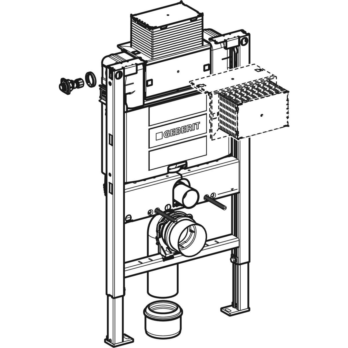 Geberit Duofix Spülkasten Omega 82 cm Betätigung von vorne oder oben 111.003.00.1 - Bild 2
