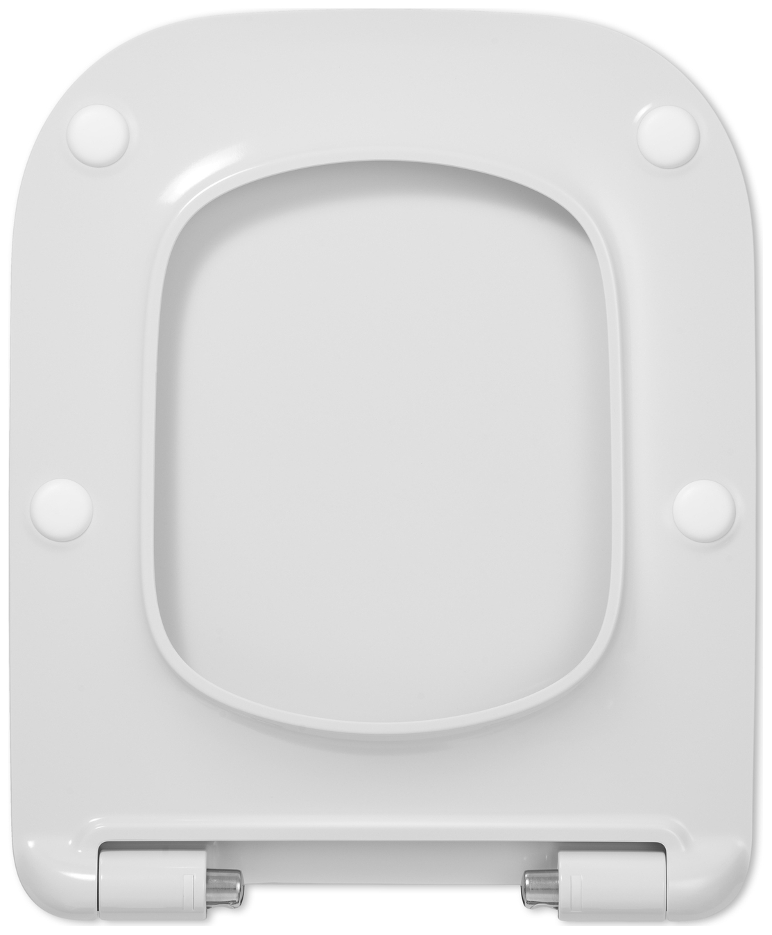 VIGOUR WC-Sitz derby slim DESIASS weiss, mit Edelstahlscharnieren und Absenkautomatik, abnehmbar - Bild 5