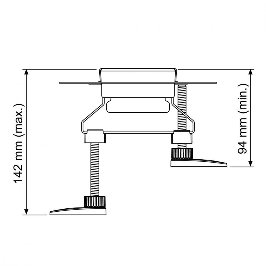 TECEdrainline Montagefüße 92-139 mm schallentkoppelt 660003 für Ablauf flach und Norm - Bild 2