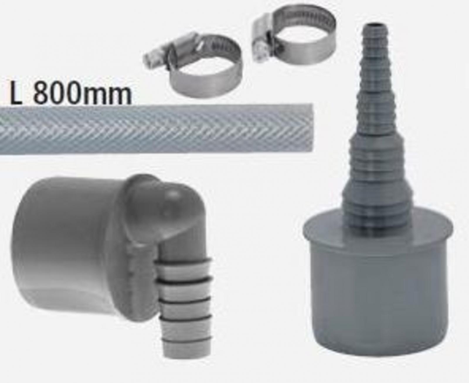 Airfit Kondensat-Set Winkel Nippel DN50 mit Schelle und Schlauch 50012KS - Bild 1