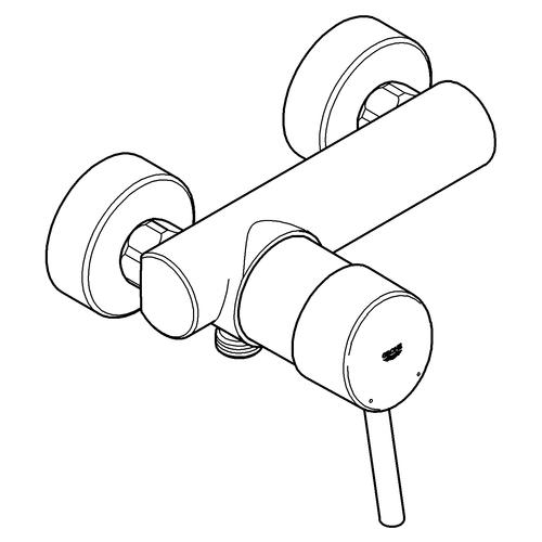 Grohe Einhand Brausebatterie Concetto Aufputz chrom 32210001 - Bild 2