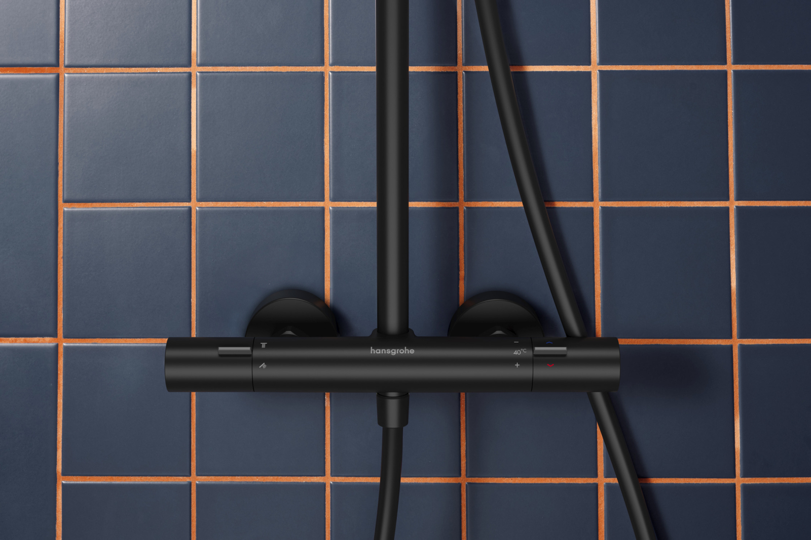Hansgrohe Activera S Showerpipe 240 1jet EcoSmart mit Ecostat Fine matt schwarz