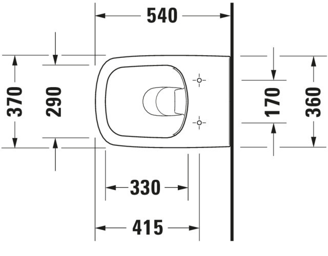 Duravit Durastyle Wand-Tiefspül-WC rimless, verdeckte Befestigung Durafix, weiss Wondergliss - Bild 3